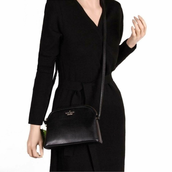 🖤Kate Spade Black Caviar Leather Peggy Patterson Drive Crossbody Handbag - Picture 1 of 12